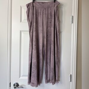 La Vie En Rose Lavender Floral Wide-Leg Jumpsuit